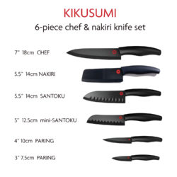 Kikusumi Black Ceramic Collection 3 Piece Chef Knife Gift Set Bundle – SUMI  Black - Kikusumi Knife SHOP