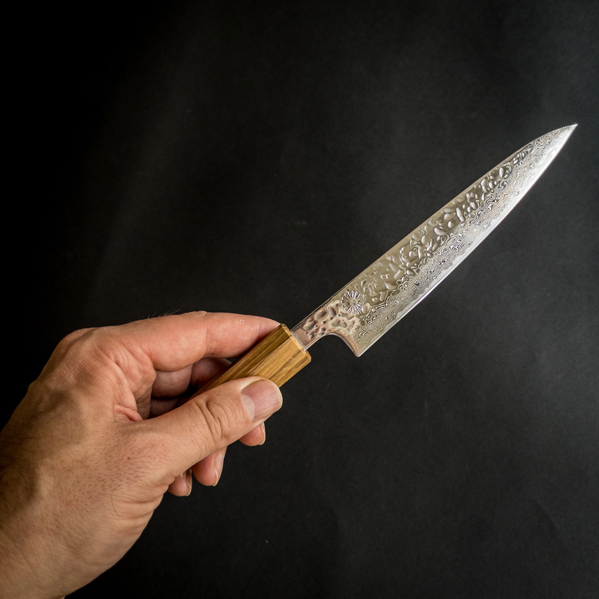 Kikusumi KATURA Kashi 3 Knife Set – Damascus Steel Knife Tsuchime