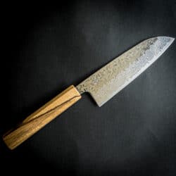 Kikusumi KATURA Kashi 2 Knife Santoku Set – Damascus Steel Knife